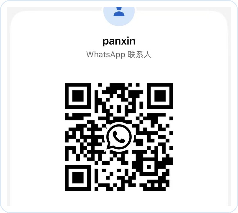 Panxin WhatsApp QR code for export inquiries