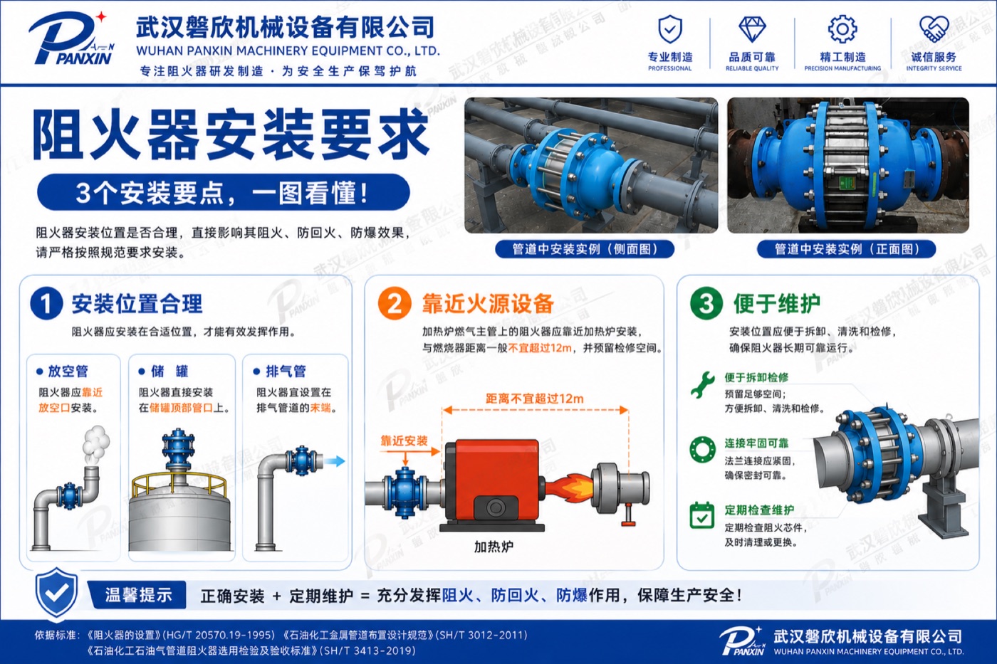 阻火器安装要求与关键要点图解